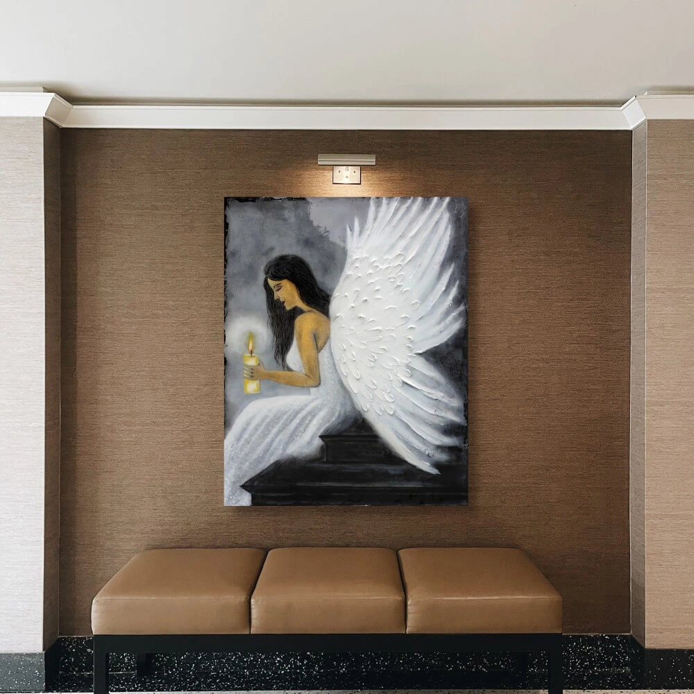Angel - Resin Artwork,Acrylic 100% Handmade Hand Painted Wall Art On Canvas.