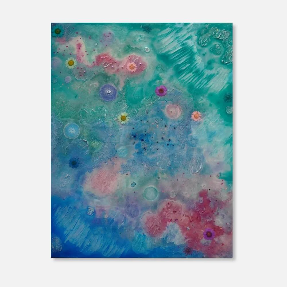 Coral -Abstract, Resin Artwork | Textured, Acrylic painting 100% handmade Hand Painted Wall Art on Wooden Panel