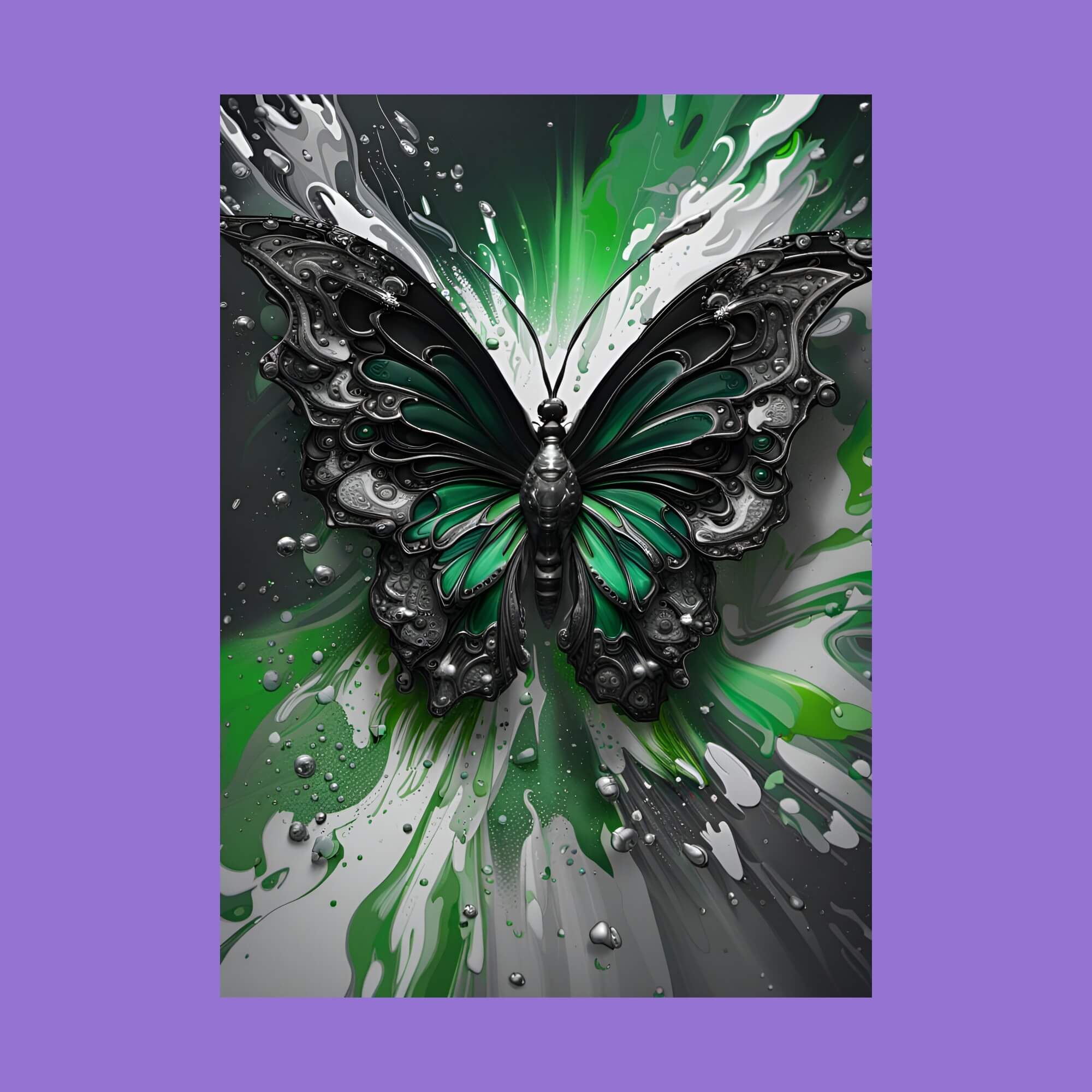 Green Butterfly - Art Print