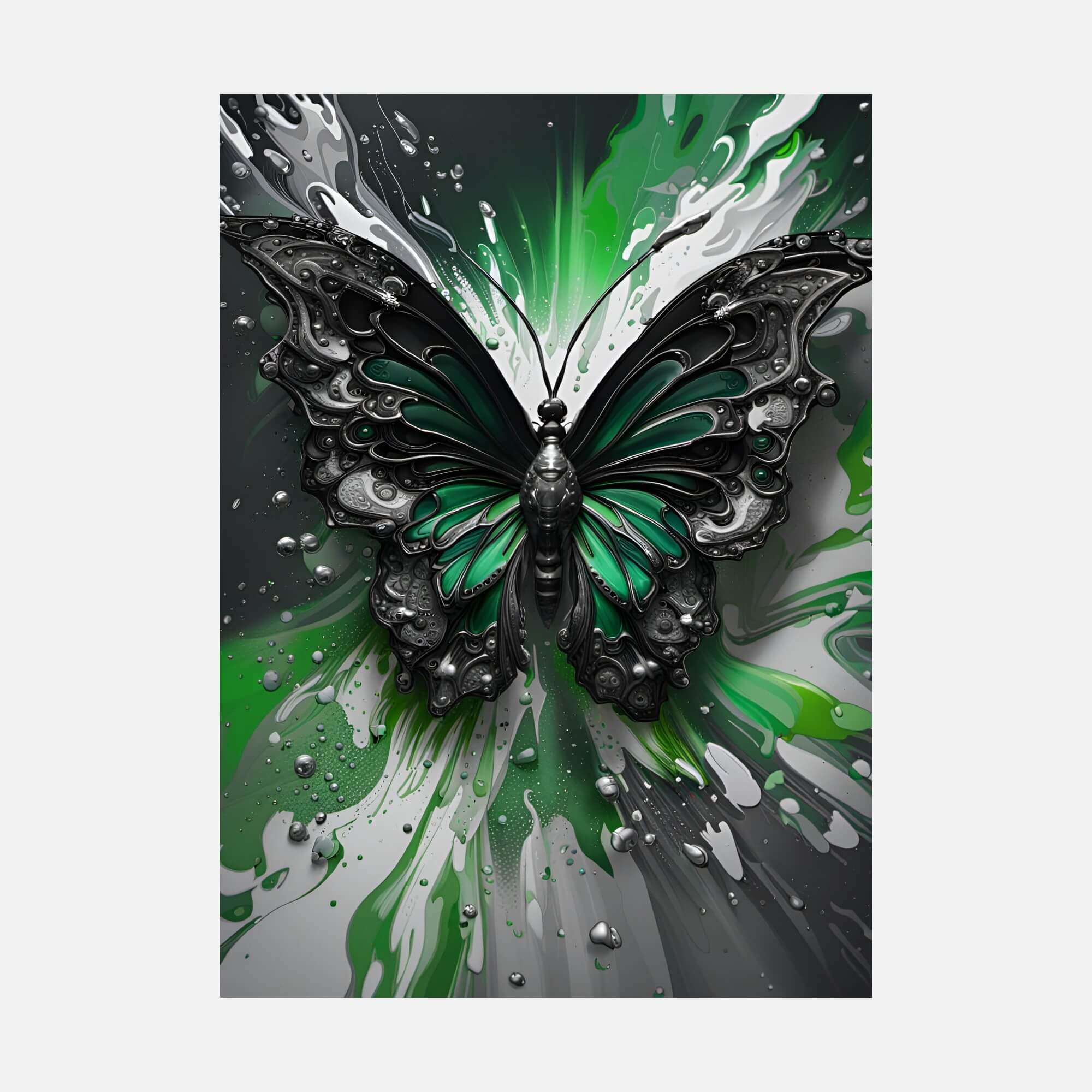 Green Butterfly - Art Print