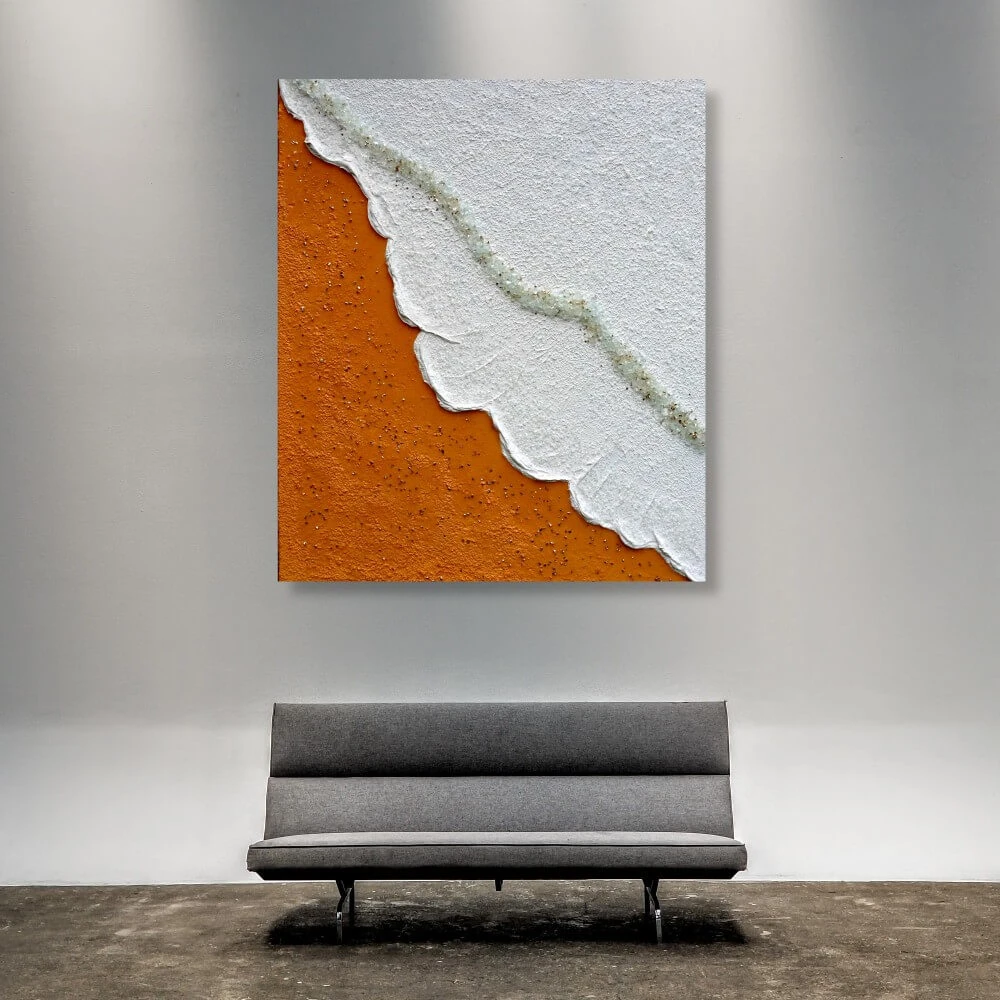 Modern Wave -  Textured, Resin Artwork,Acrylic 100% Handmade Hand Painted Wall Art On Canvas.