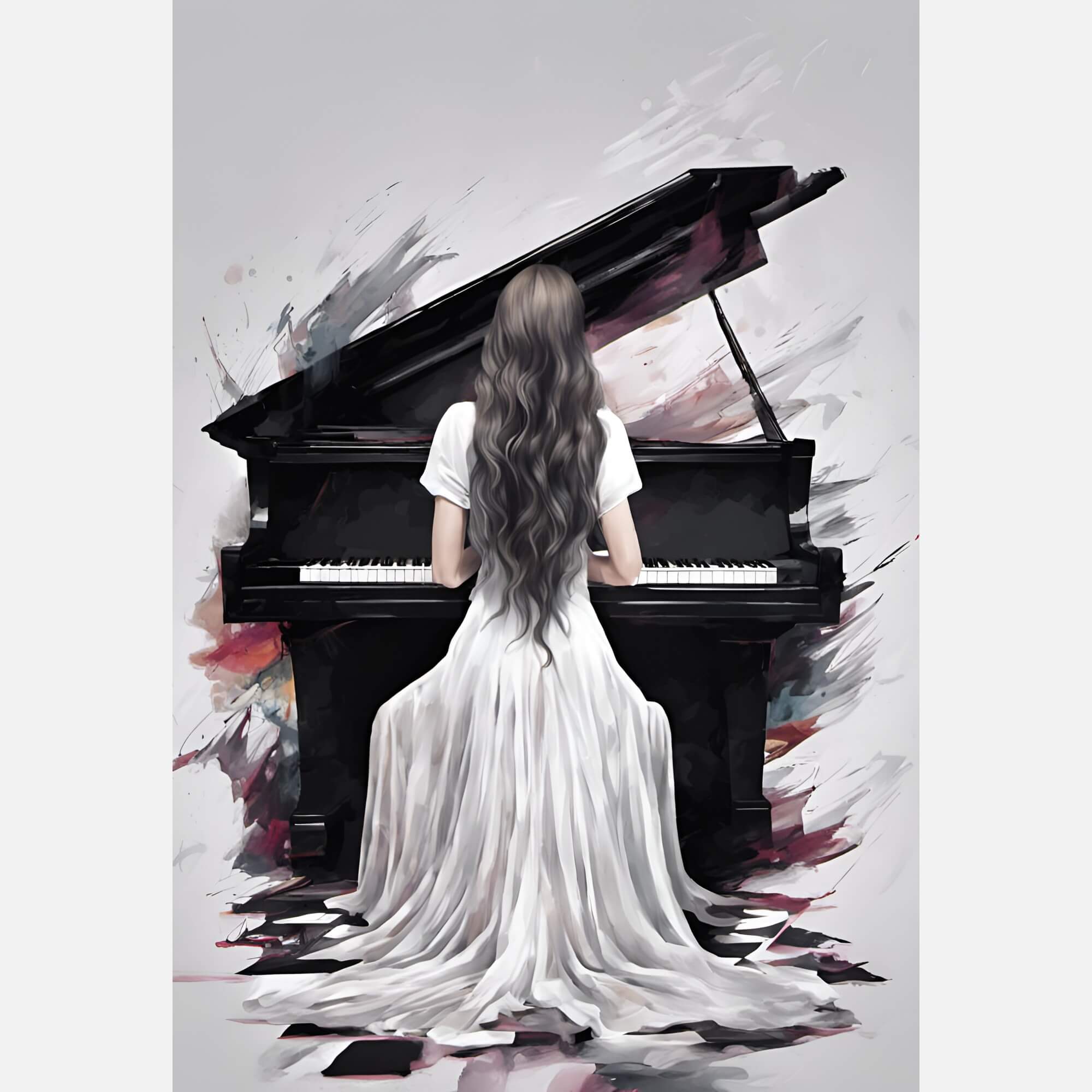 Piano Girl 2 - Art Print