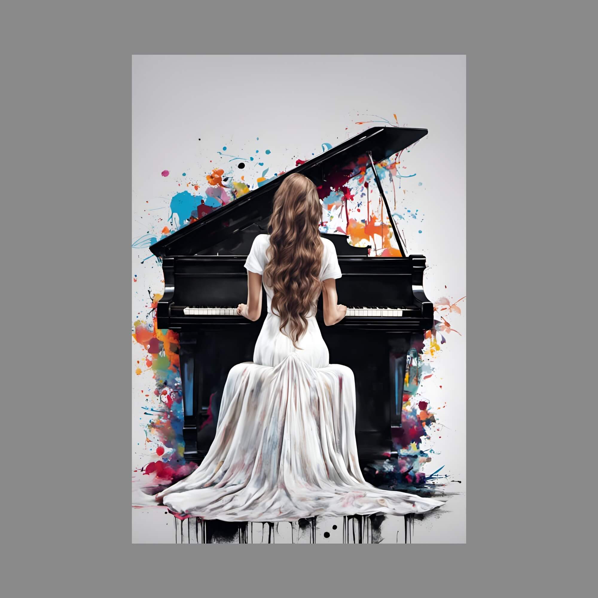 Piano Girl - Art Print