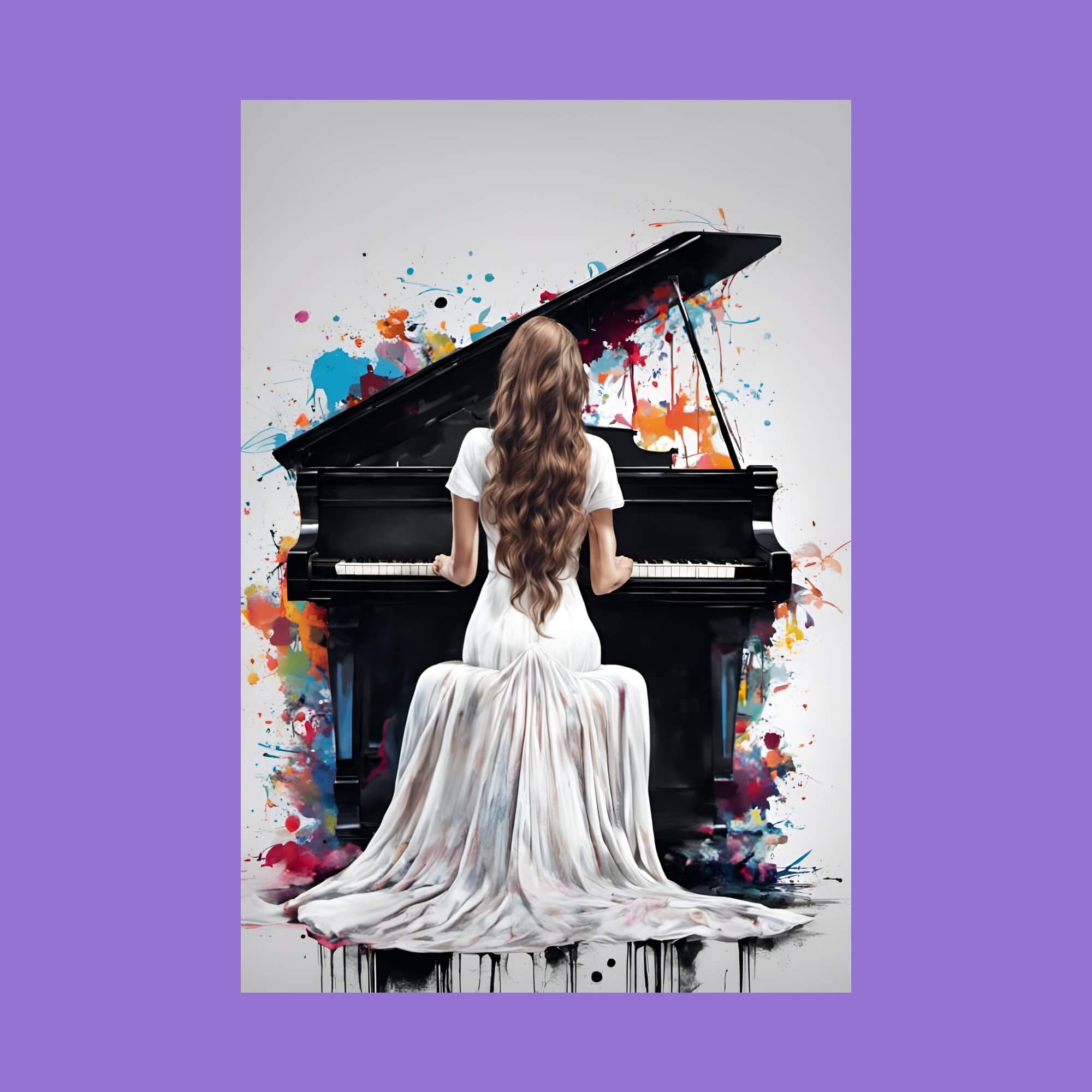 Piano Girl - Art Print