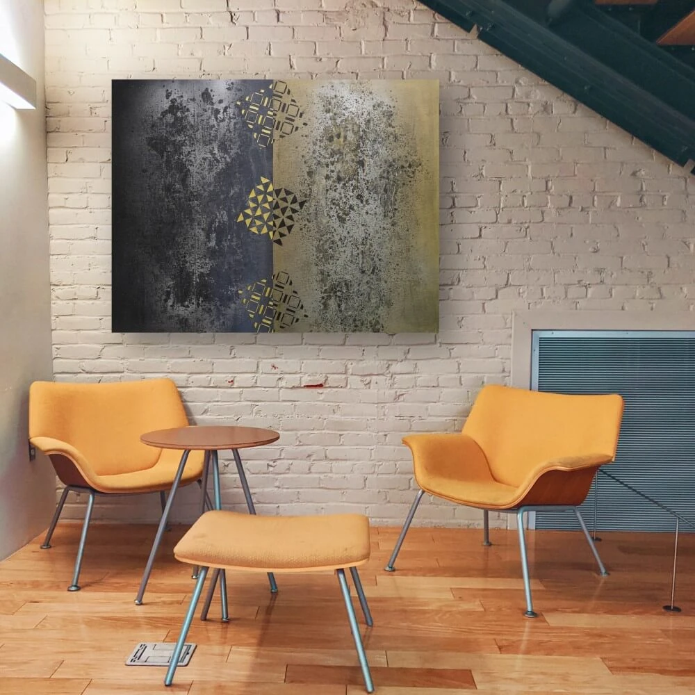 Side by side - Abstract Artwork | Acrylic painting 100% handmade Hand Painted Wall Art On Canvas.