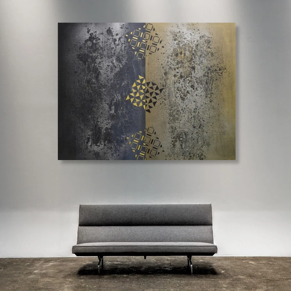 Side by side - Abstract Artwork | Acrylic painting 100% handmade Hand Painted Wall Art On Canvas.