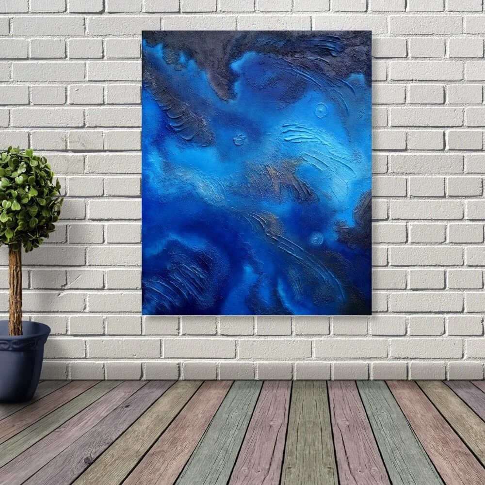 Sky - Abstract, Textured Artwork | Acrylic painting 100% handmade Hand Painted Wall Art On Canvas.